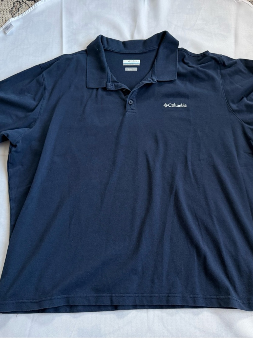 Columbia Men's Dark Navy Polo with Embroidered Logo